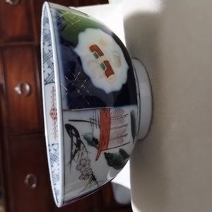 VTG Japanese Imari Hand Painted Porcelain Arita 6" Rice Bowl